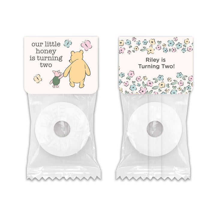 Our Little Honey is Turning One, Winnie the Pooh & Piglet Birthday, Life Saver Mint Favors