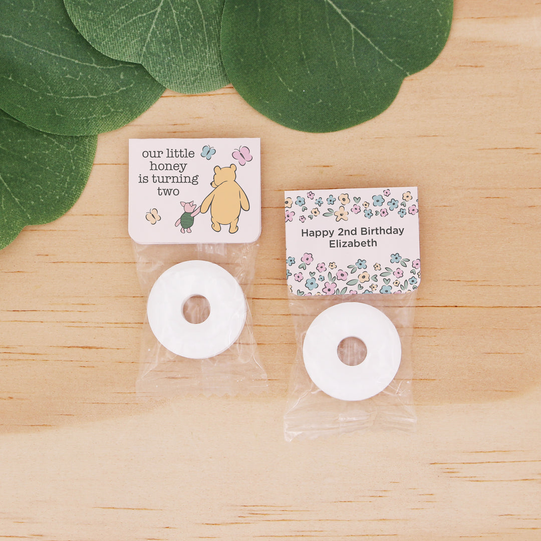 Our Little Honey is Turning One, Winnie the Pooh & Piglet Birthday, Life Saver Mint Favors
