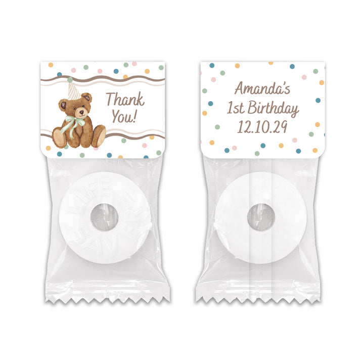 Bear Birthday, Beary 1st Birthday, Two Cute to Bear, Life Saver Mints
