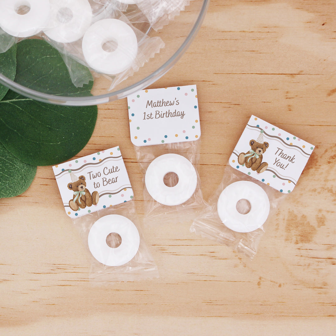 Bear Birthday, Beary 1st Birthday, Two Cute to Bear, Life Saver Mints