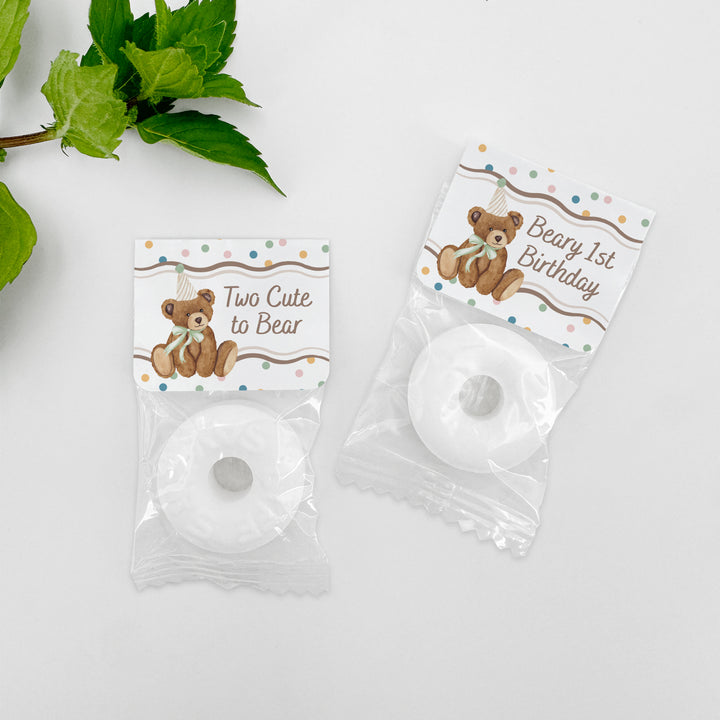 Bear Birthday, Beary 1st Birthday, Two Cute to Bear, Life Saver Mints