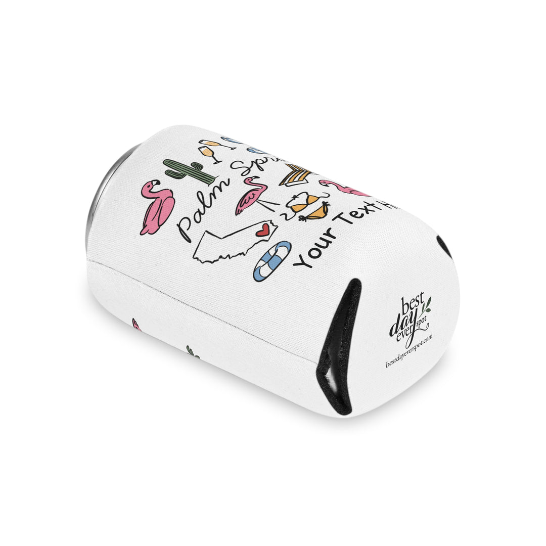 Palm Springs Can Cooler — Personalized Bachelorette Party Can Cooler