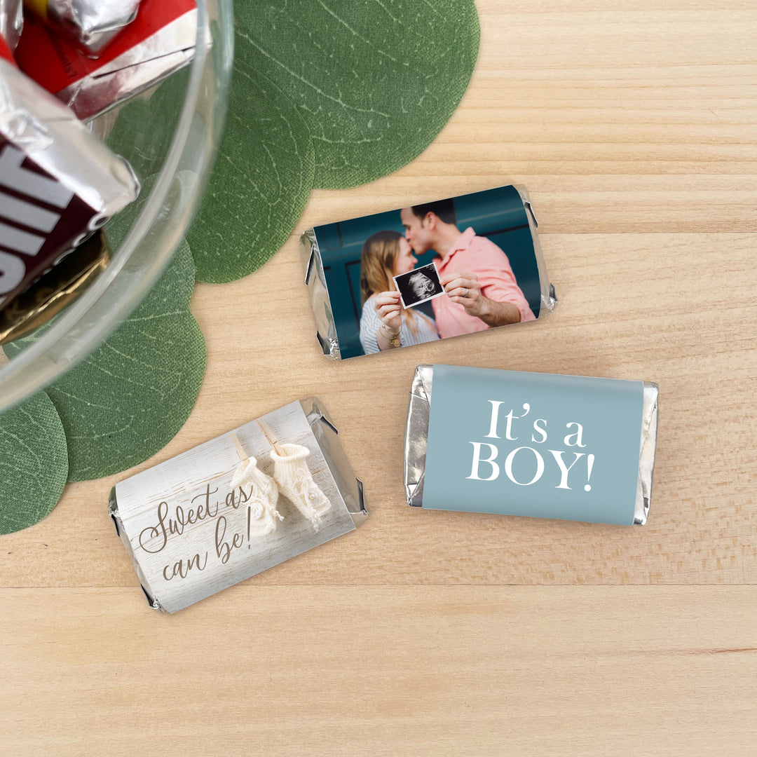 Mini Candy Bar Baby Shower Favors, Custom Hershey's Miniatures