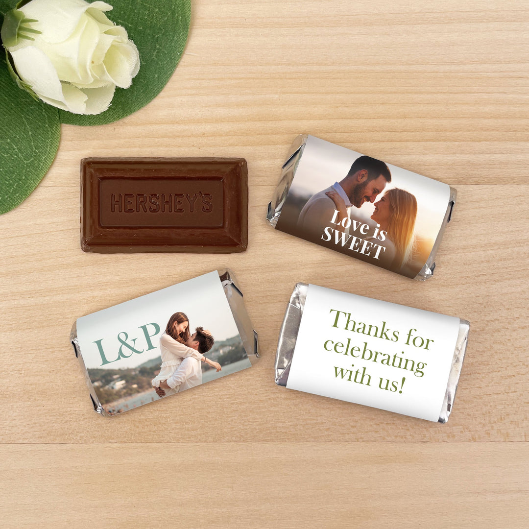 Custom Hershey's Miniatures, Mini Candy Bar Wedding Favors, Mini Chocolate Bar Baby Shower Favors, Birthday Party Favors