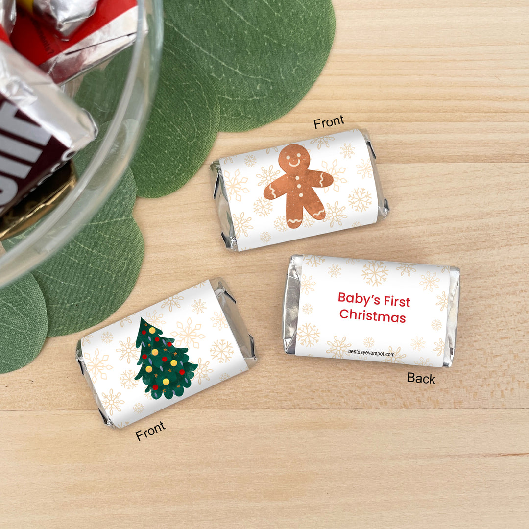 Assorted Hershey®’s Miniatures™, Christmas Mini Chocolate Bars Personalized, Assorted Chocolate Minis or Wrappers Only, Holiday Icons