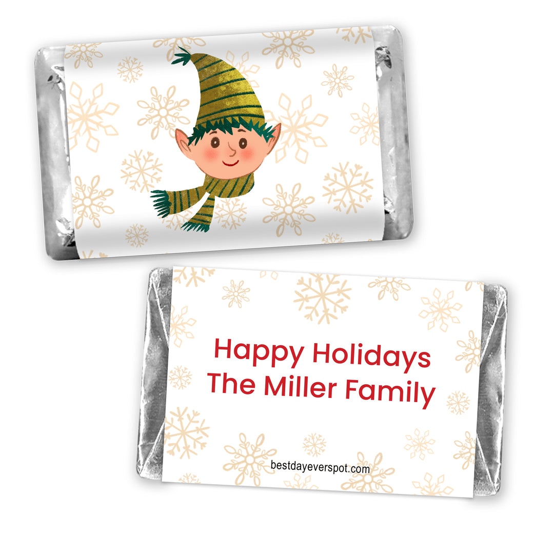 Assorted Hershey®’s Miniatures™, Christmas Mini Chocolate Bars Personalized, Assorted Chocolate Minis or Wrappers Only, Holiday Icons