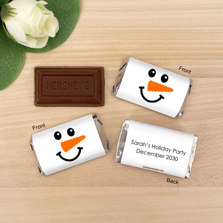 Assorted Hershey®’s Miniatures™, Snowman Miniature Chocolate Bars Personalized, Assorted Chocolate Minis or Wrappers Only, Snowman