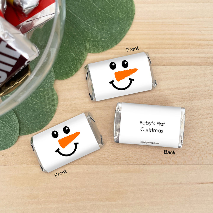 Assorted Hershey®’s Miniatures™, Snowman Miniature Chocolate Bars Personalized, Assorted Chocolate Minis or Wrappers Only, Snowman
