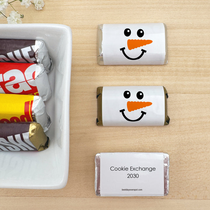Assorted Hershey®’s Miniatures™, Snowman Miniature Chocolate Bars Personalized, Assorted Chocolate Minis or Wrappers Only, Snowman