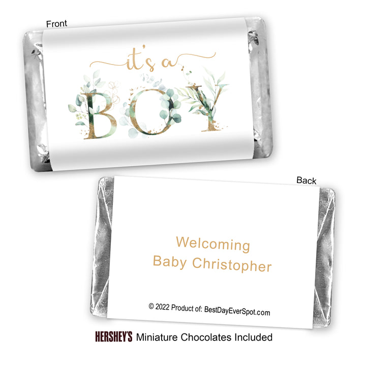 It's A Boy Baby Shower, Hershey Miniatures, Baby Shower Favors