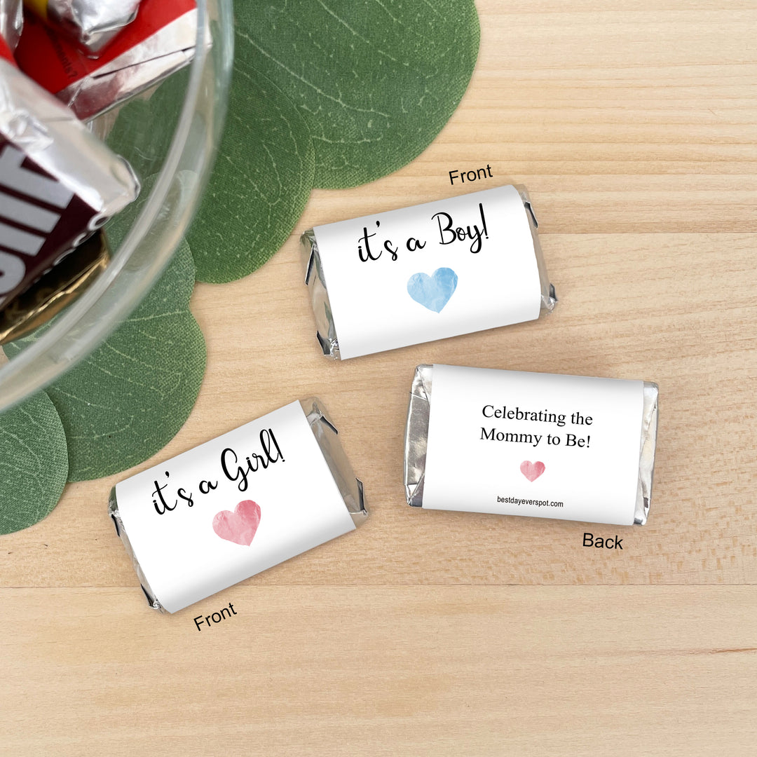 Classic Baby Shower, Hershey Miniatures, Baby Shower Favors