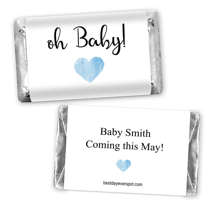 Classic Baby Shower, Hershey Miniatures, Baby Shower Favors