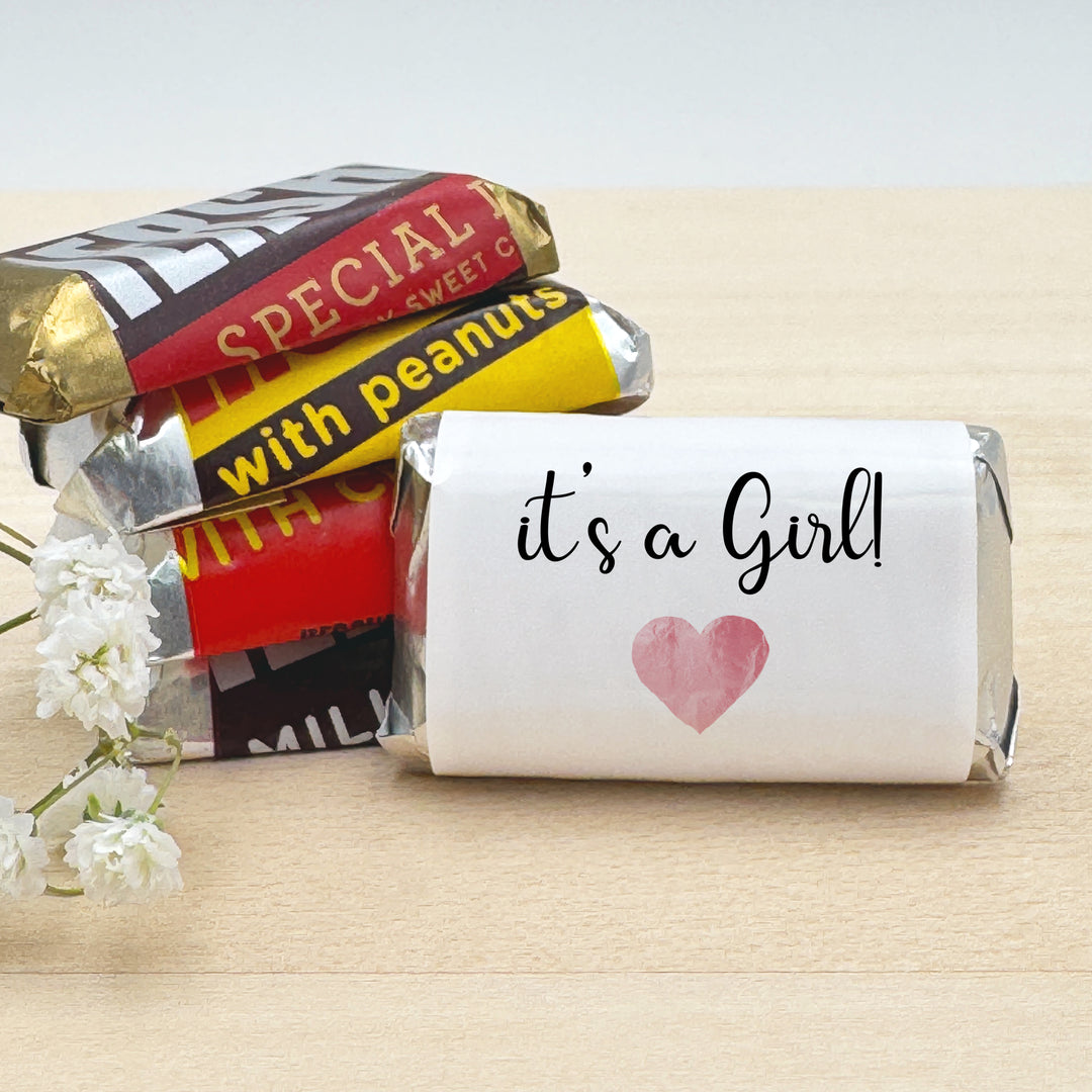 Classic Baby Shower, Hershey Miniatures, Baby Shower Favors