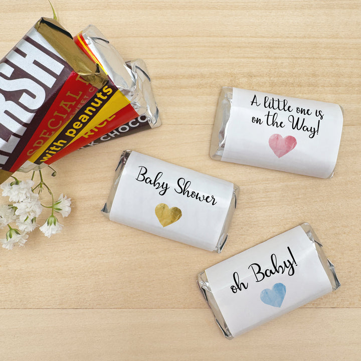 Classic Baby Shower, Hershey Miniatures, Baby Shower Favors