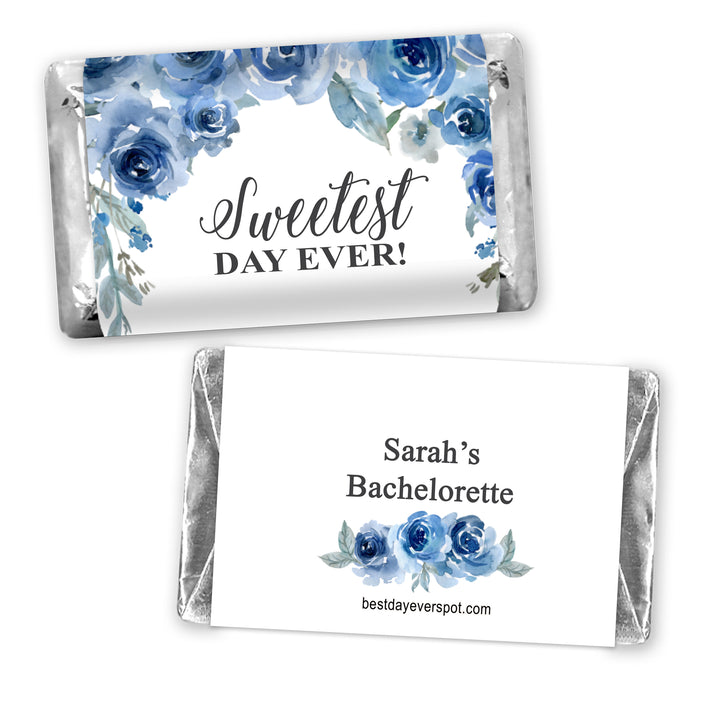 Wedding Favors, Hershey Miniatures, Bridal Shower Favors, Blue Floral