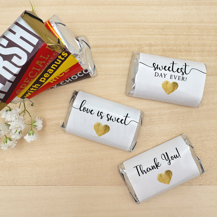 Wedding Favors, Hershey Miniatures, Bridal Shower Favors, Classic Heart