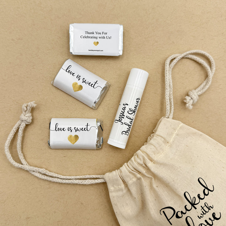 Wedding Favors, Hershey Miniatures, Bridal Shower Favors, Classic Heart