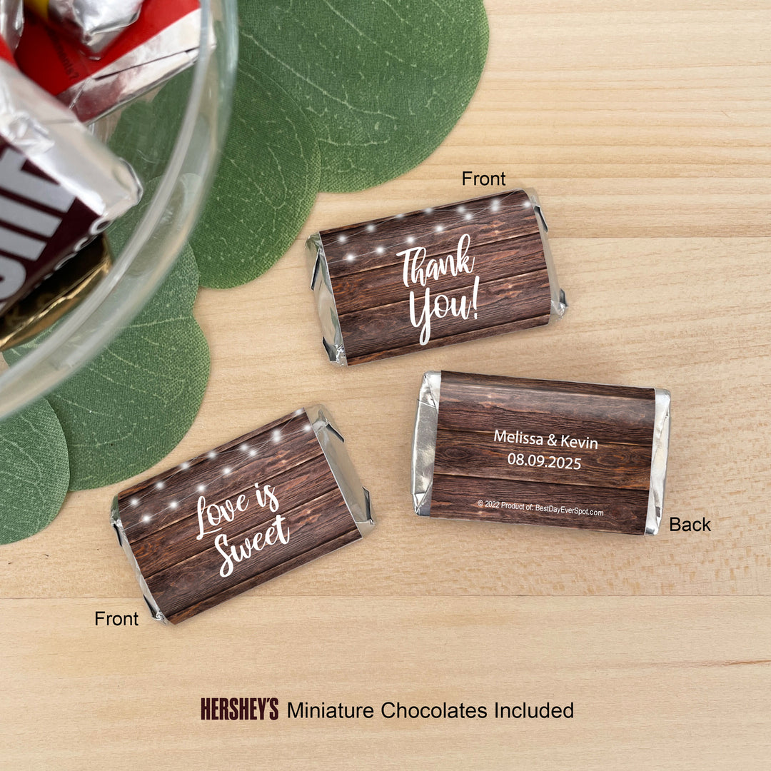 Wedding Favors, Hershey Miniatures, Bridal Shower Favors, Firefly Favors