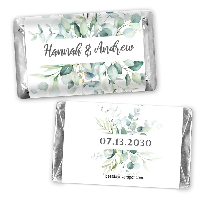 Wedding Favors, Hershey Miniatures, Bridal Shower Favors, Greenery Weddings
