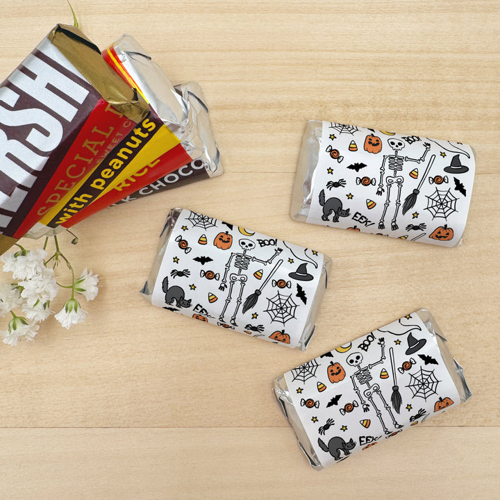 Assorted Hershey®’s Miniatures™, Halloween Party Treats, Personalized Trick-or-Treat Candy, Halloween Doodle