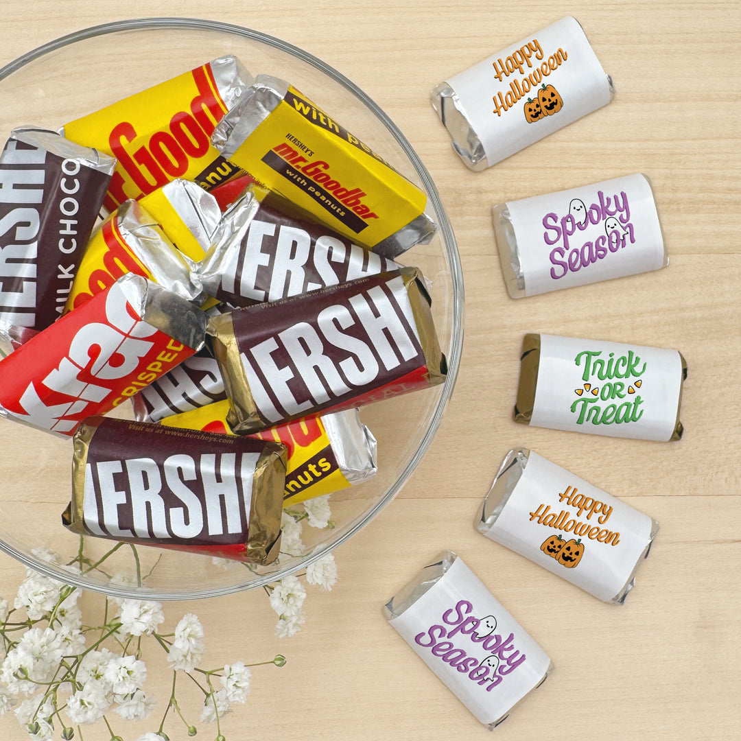 Assorted Hershey®’s Miniatures™, Halloween Party Treats, Personalized Trick-or-Treat Candy, Spooky Season