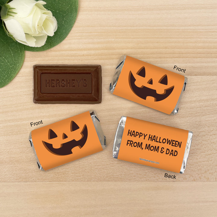 Assorted Hershey®’s Miniatures™, Halloween Party Treats, Personalized Trick-or-Treat Candy, Jack-o-Lanterns