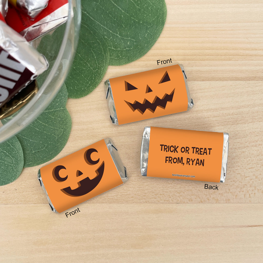 Assorted Hershey®’s Miniatures™, Halloween Party Treats, Personalized Trick-or-Treat Candy, Jack-o-Lanterns
