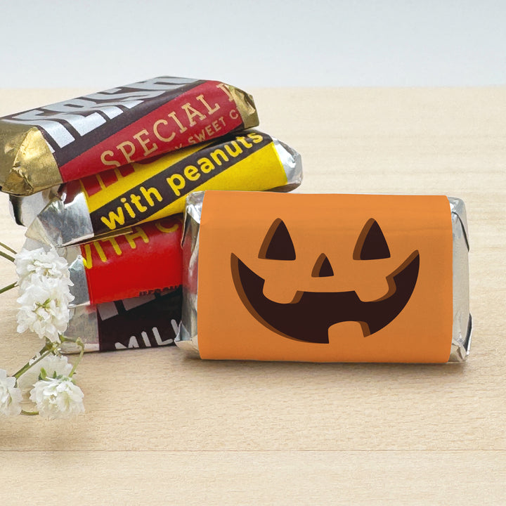 Assorted Hershey®’s Miniatures™, Halloween Party Treats, Personalized Trick-or-Treat Candy, Jack-o-Lanterns