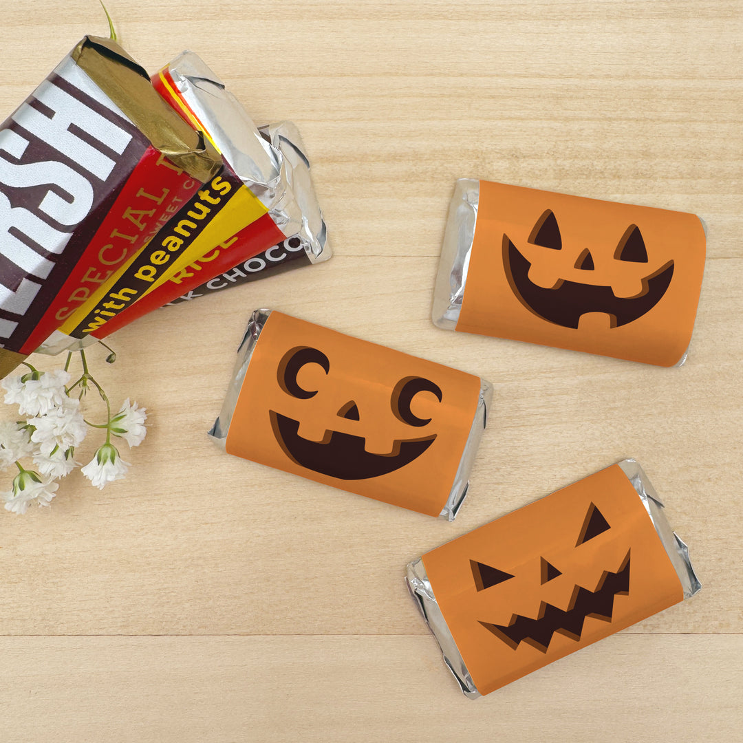 Assorted Hershey®’s Miniatures™, Halloween Party Treats, Personalized Trick-or-Treat Candy, Jack-o-Lanterns