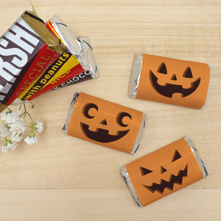 Assorted Hershey®’s Miniatures™, Halloween Party Treats, Personalized Trick-or-Treat Candy, Jack-o-Lanterns