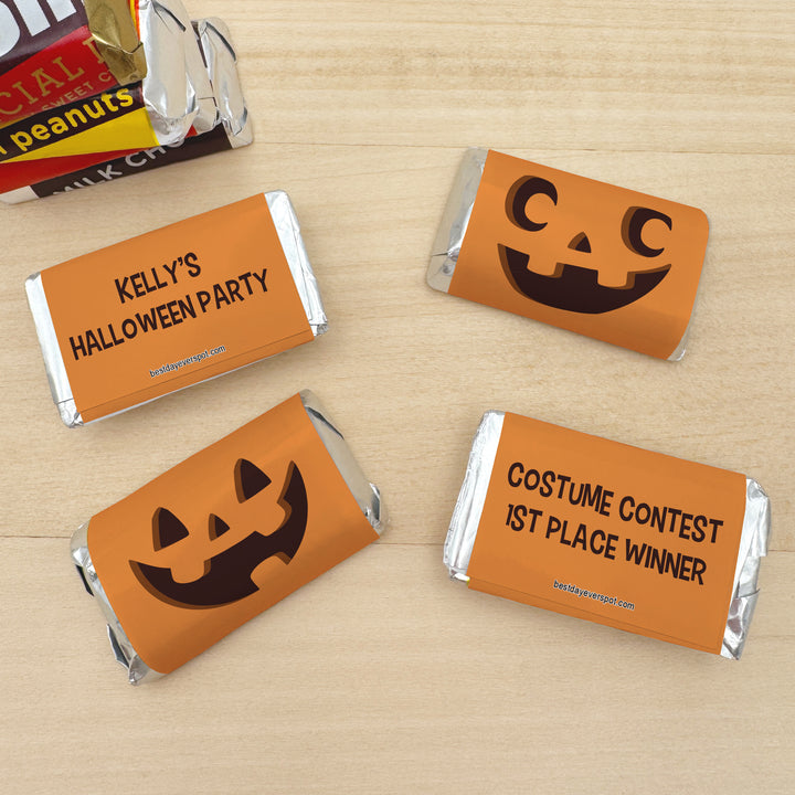 Assorted Hershey®’s Miniatures™, Halloween Party Treats, Personalized Trick-or-Treat Candy, Jack-o-Lanterns