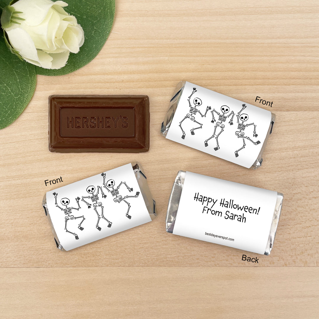 Assorted Hershey®’s Miniatures™, Halloween Party Treats, Personalized Trick-or-Treat Candy, Dancing Skeletons