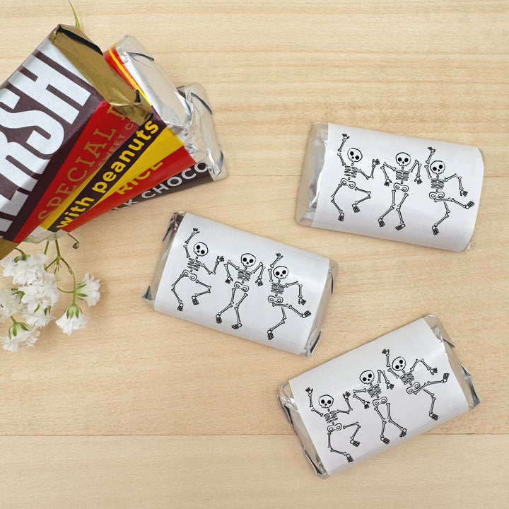 Assorted Hershey®’s Miniatures™, Halloween Party Treats, Personalized Trick-or-Treat Candy, Dancing Skeletons