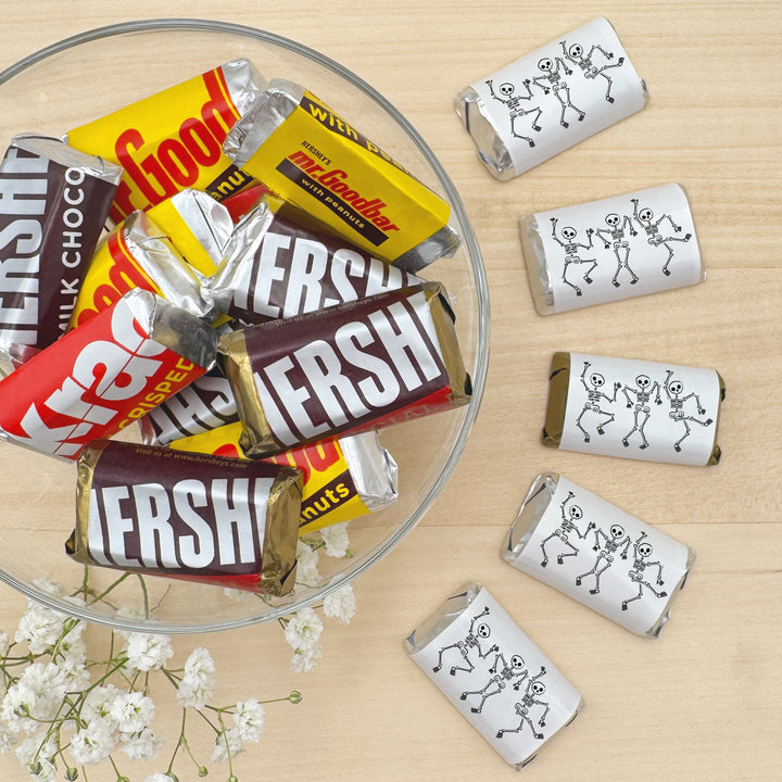 Assorted Hershey®’s Miniatures™, Halloween Party Treats, Personalized Trick-or-Treat Candy, Dancing Skeletons