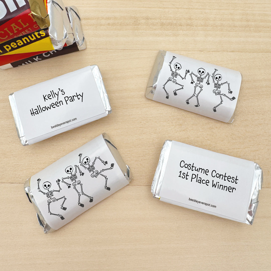 Assorted Hershey®’s Miniatures™, Halloween Party Treats, Personalized Trick-or-Treat Candy, Dancing Skeletons