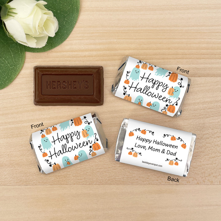 Assorted Hershey®’s Miniatures™, Halloween Party Treats, Personalized Trick-or-Treat Candy, Pumpkin Patch Ghosts