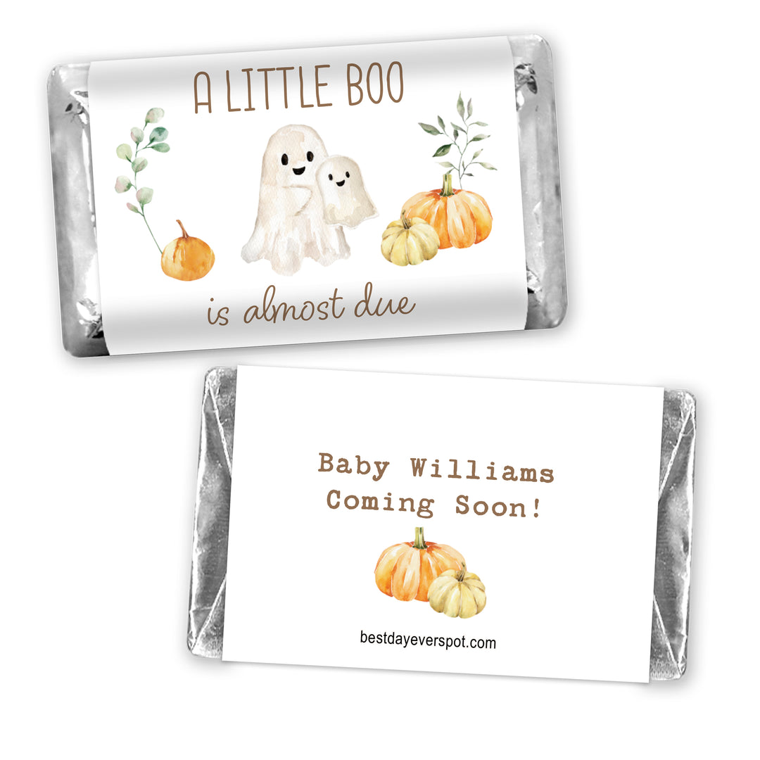 A Little Boo is Almost Due, Hershey Miniatures, Fall Baby Shower Favors