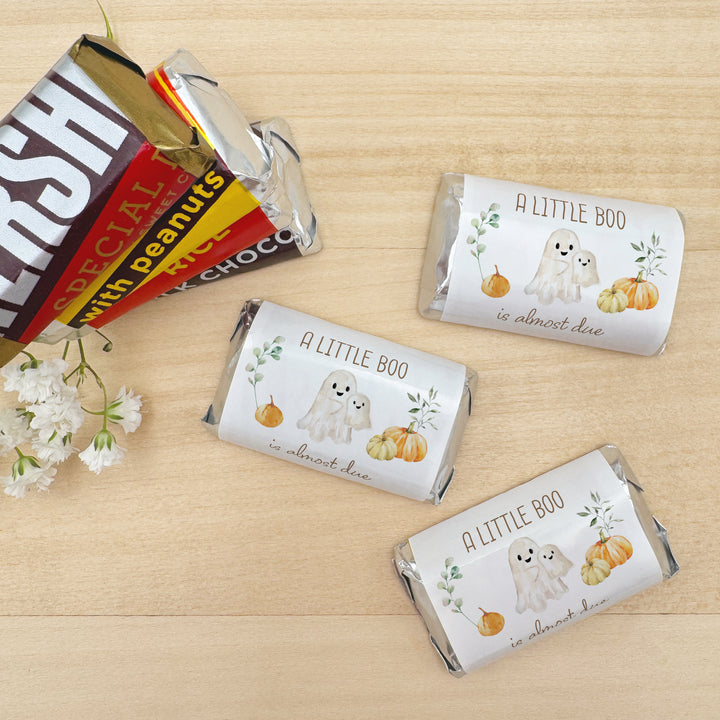 A Little Boo is Almost Due, Hershey Miniatures, Fall Baby Shower Favors