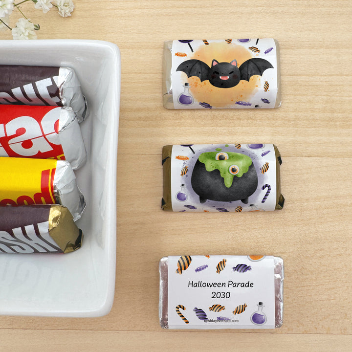 Assorted Hershey®’s Miniatures™, Halloween Party Treats, Personalized Trick-or-Treat Candy, Spooky Icons