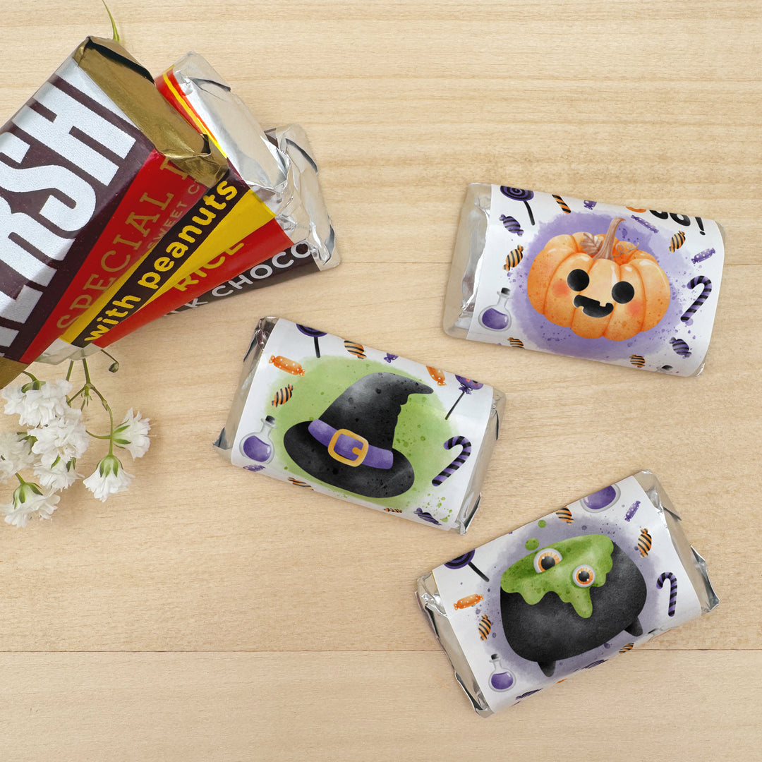 Assorted Hershey®’s Miniatures™, Halloween Party Treats, Personalized Trick-or-Treat Candy, Spooky Icons
