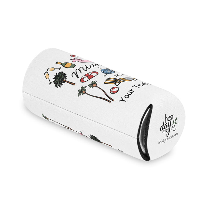 Miami Can Cooler — Personalized Bachelorette Party Can Cooler