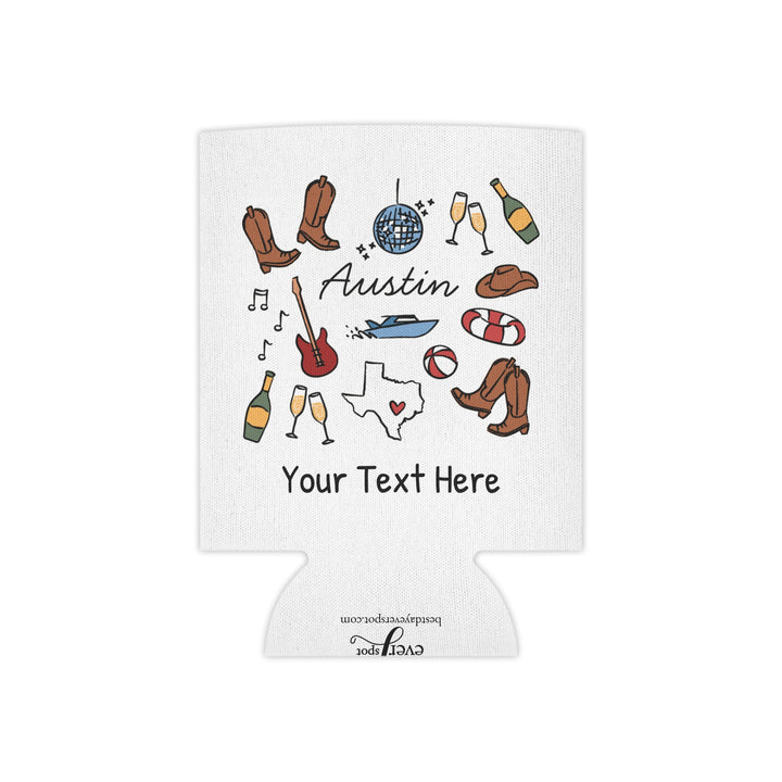 Austin Can Cooler — Personalized Bachelorette Party Can Cooler
