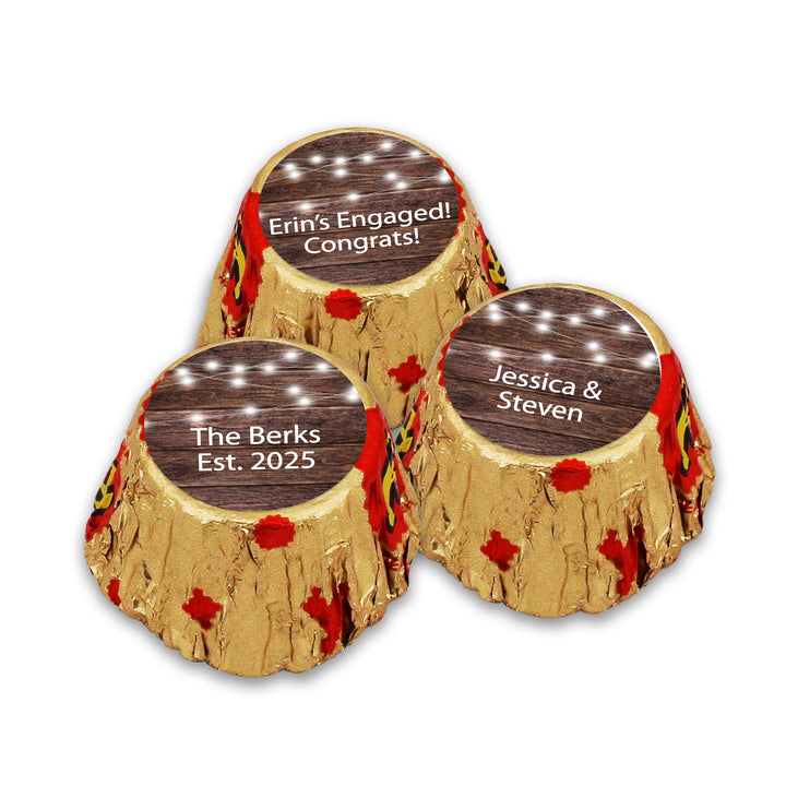 Rustic Fairy Lights, Personalized Reese's Wedding Favors