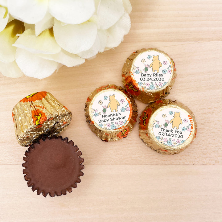 Classic Winnie the Pooh and Piglet, Personalized Reese's Baby Shower Favors
