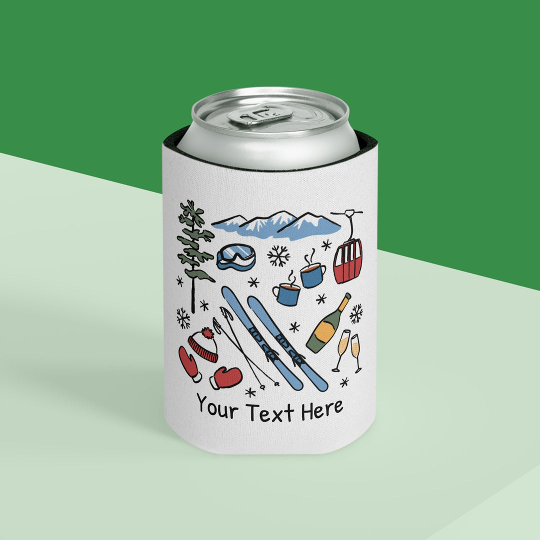 Ski Can Cooler — Personalized Bachelorette Party Can Cooler