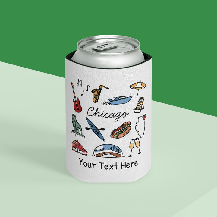 Chicago Can Cooler — Personalized Bachelorette Party Can Cooler