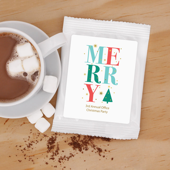 Christmas Hot Chocolate Favor & Gift, Christmas Sparkle