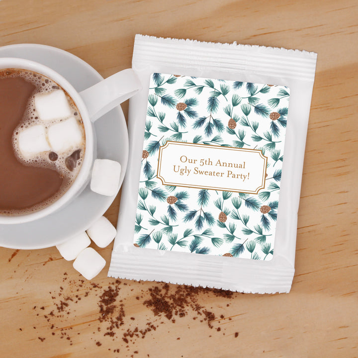 Christmas Hot Chocolate Favor & Gift, Winter Patterns