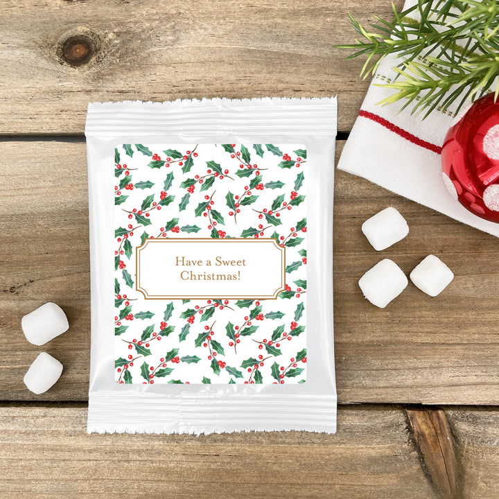 Christmas Hot Chocolate Favor & Gift, Winter Patterns