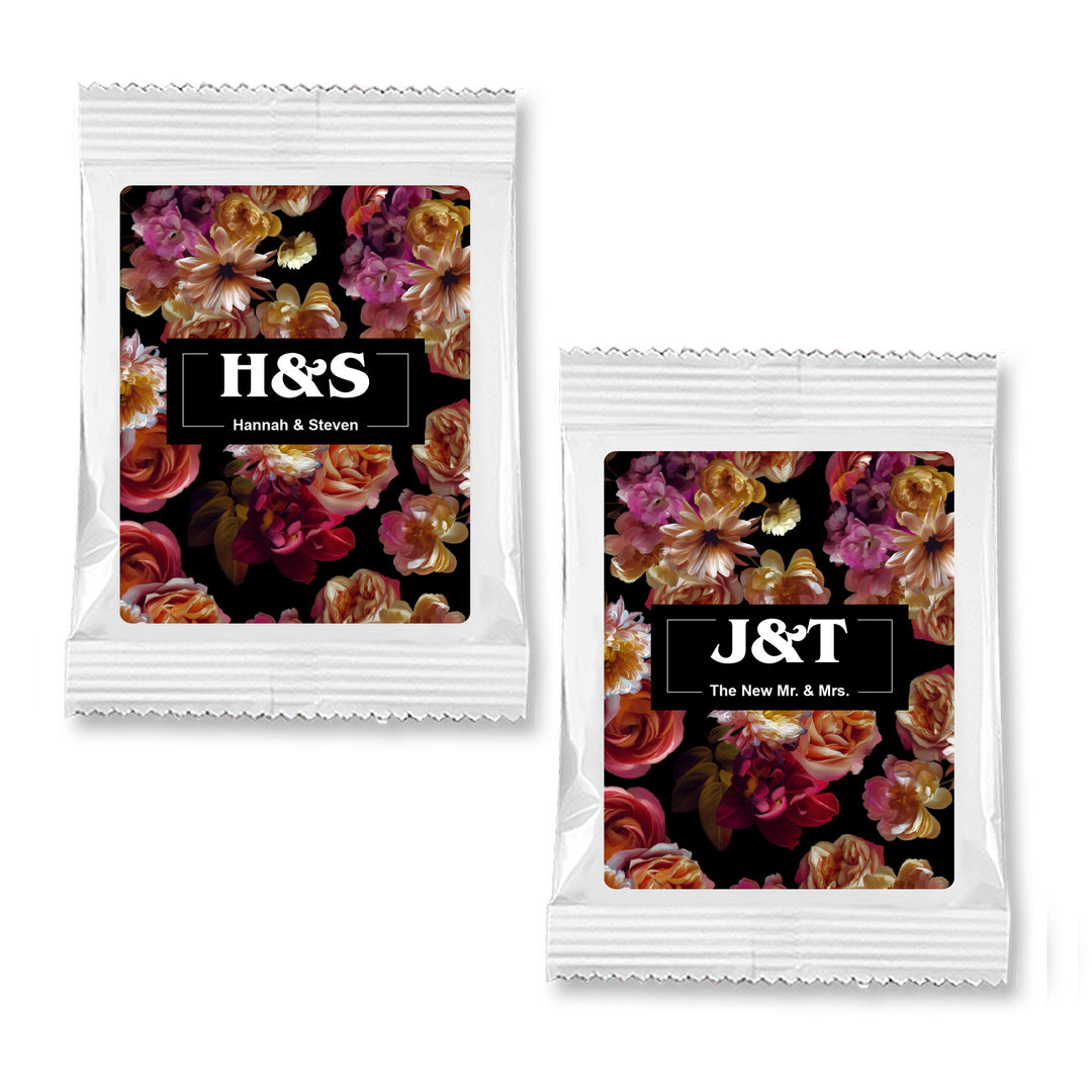 Hot Cocoa Wedding Favors, Wedding Favor Cocoa, Dutch Florals, Dark Floral Hot Chocolate